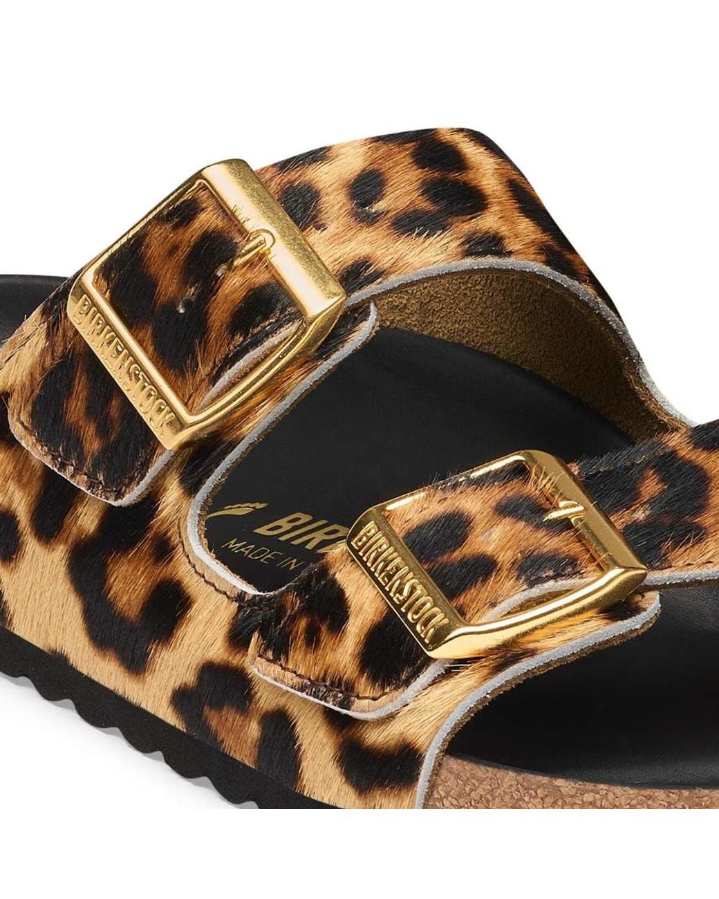 Birkenstock Brown Arizona Leopard-Print Sandals