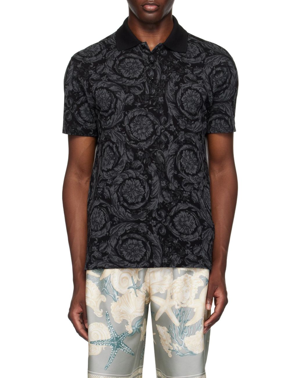 Versace Black Polo Shirts for men