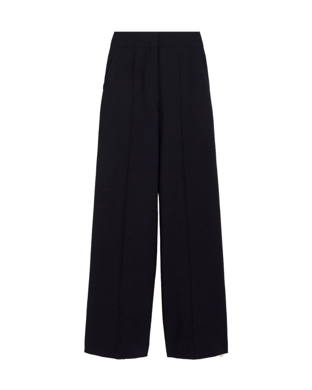 Max Mara Blue High Waisted Straight Leg Trousers
