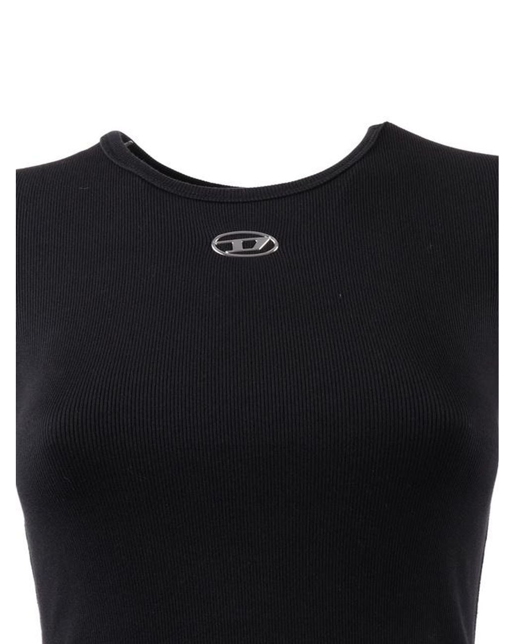 DIESEL Black T-Ele-Long-Od T-Shirt