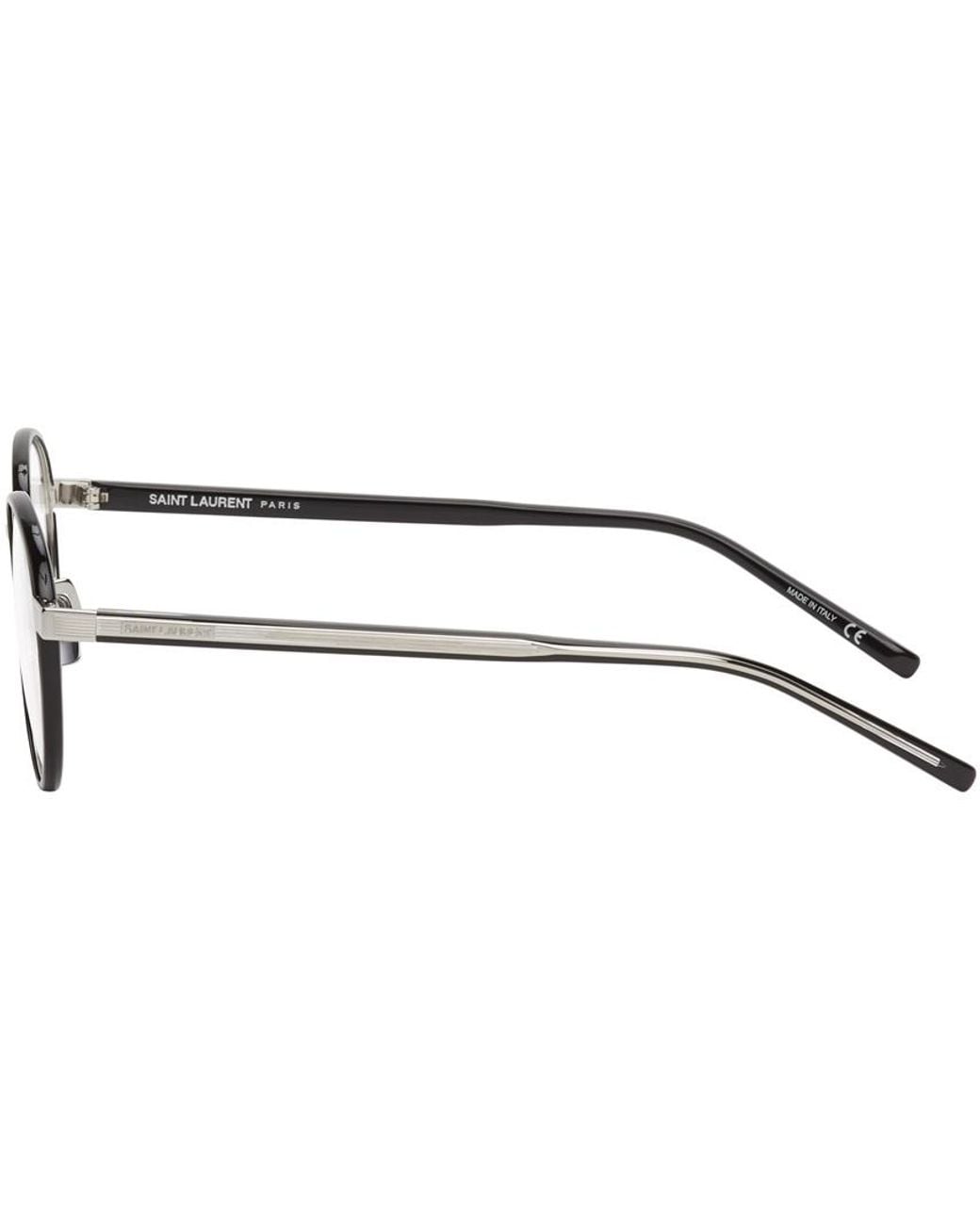 Saint Laurent White Eyewear Round Frame Glasses for men