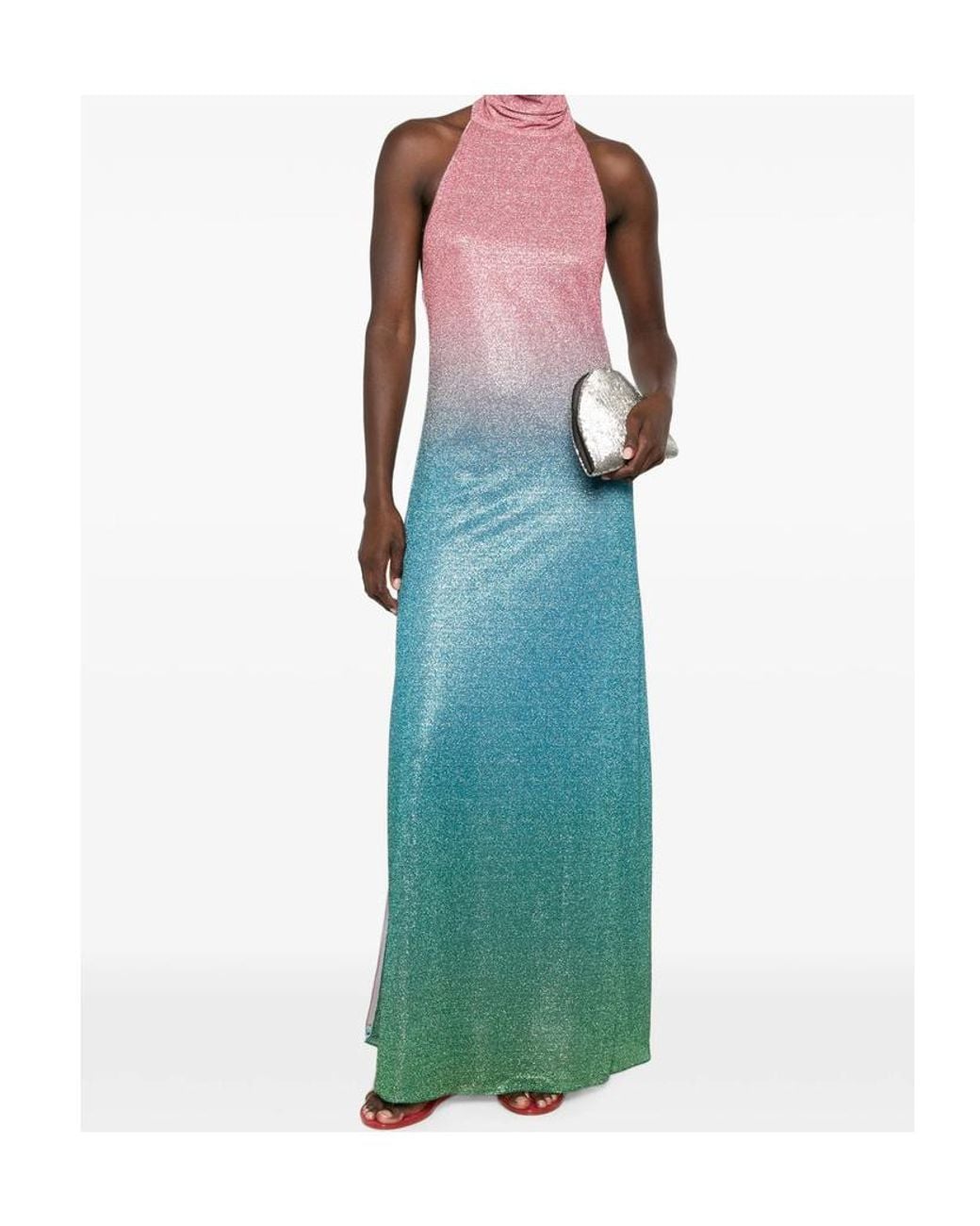 Oseree Blue Sleeveless Dress