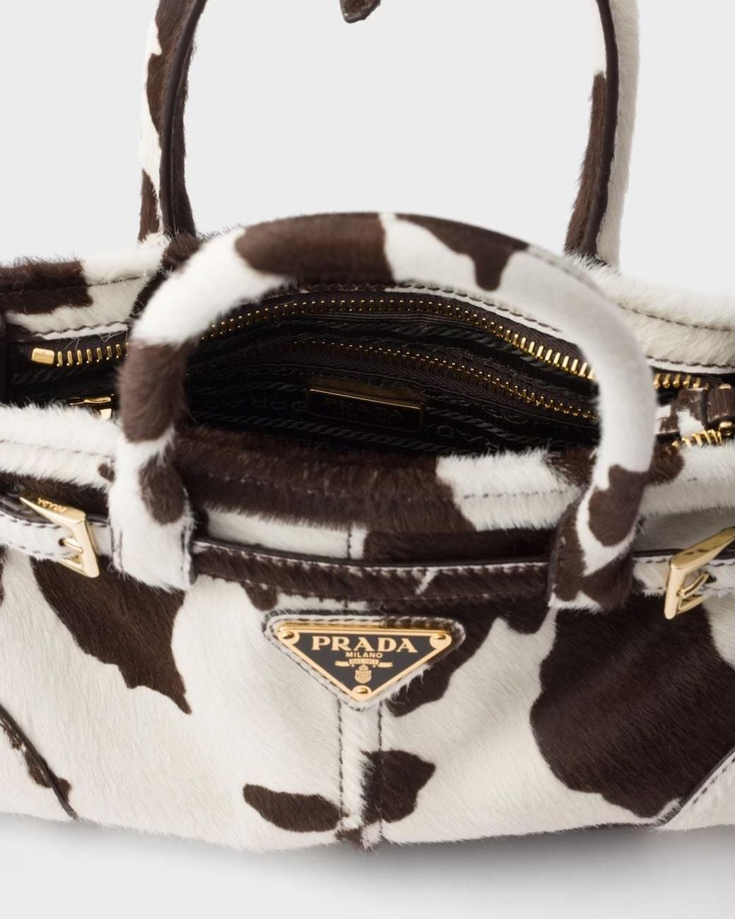 Prada Multicolor Bonnie Mini Printed Leather Handbag
