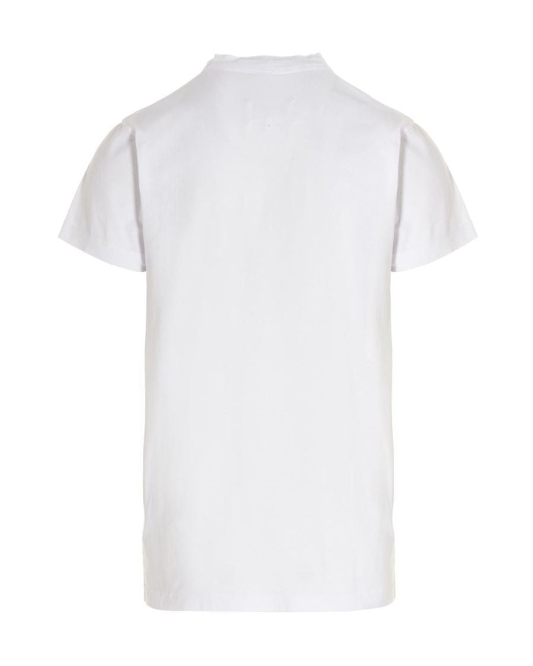 Maison Margiela White Patch Detailed Crewneck T-Shirt for men