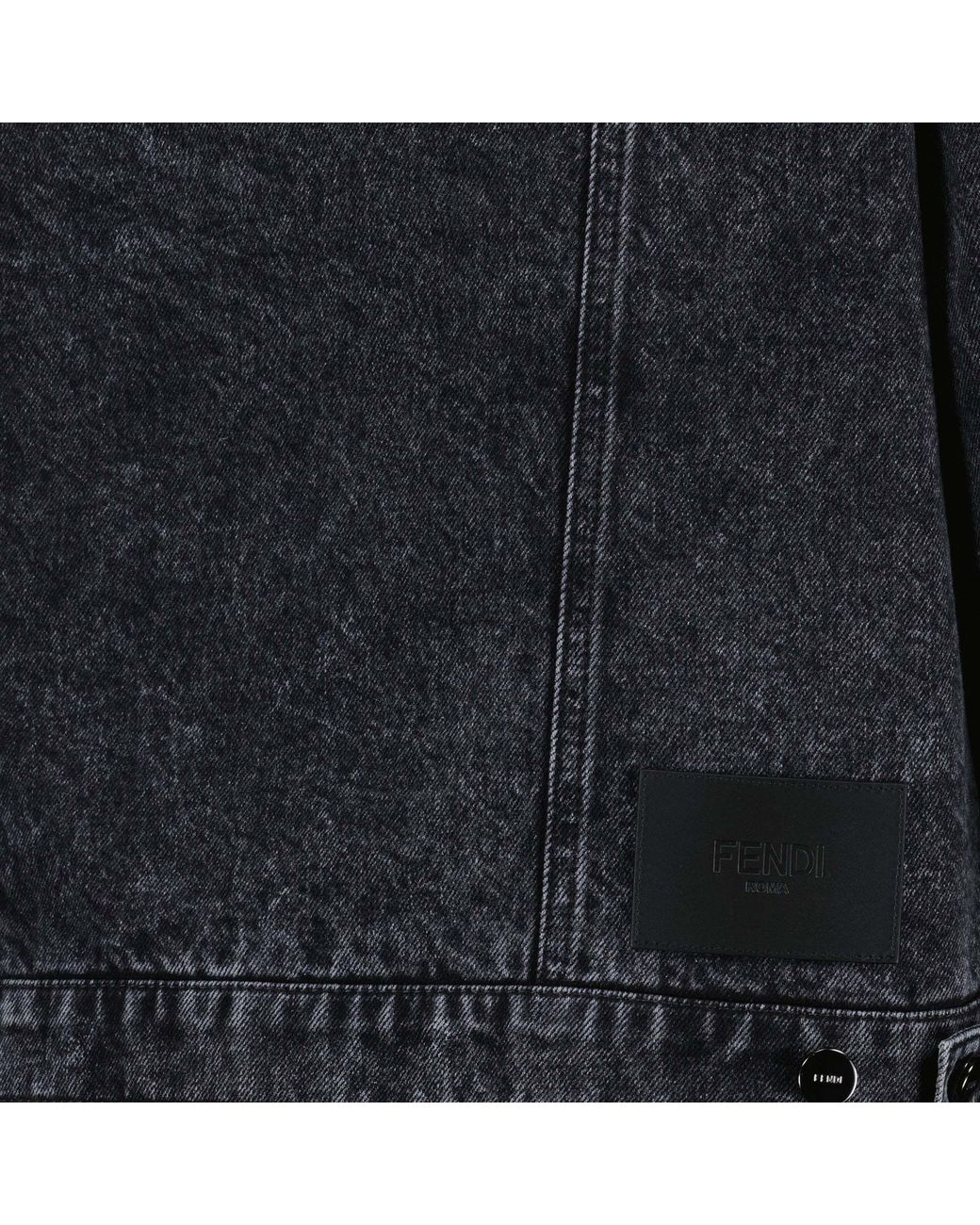 Fendi Gray Button-Up Denim Jacket for men