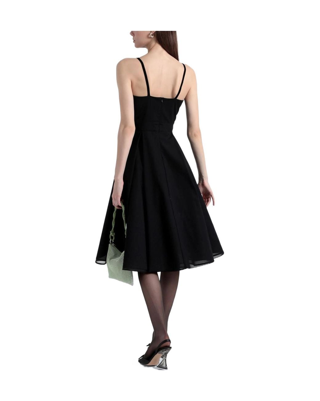 MAX&Co. Black Simple Sleeveless Tulle Dress
