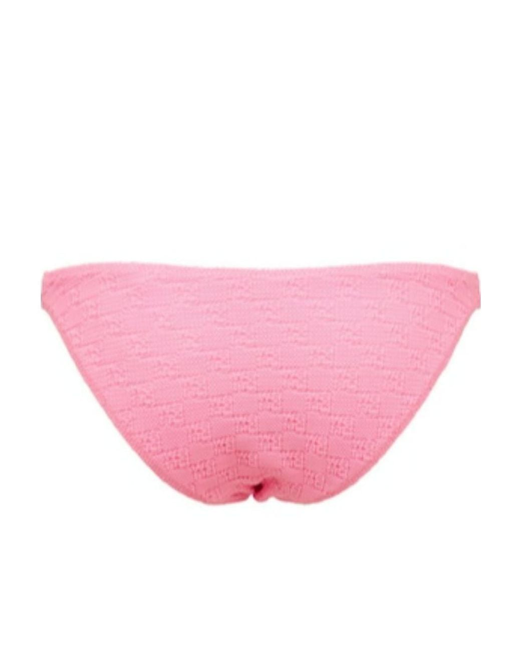 Alexander Wang Pink Texture Logo Jersey Bikini Bottoms