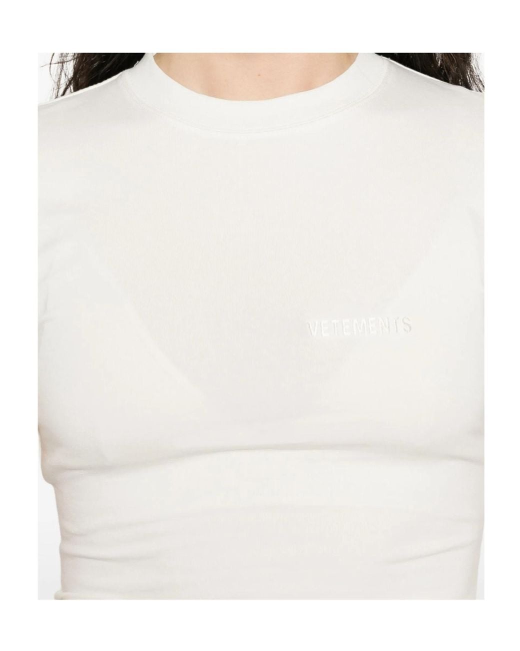 Vetements White Short-Sleeved Crew-Neck Top