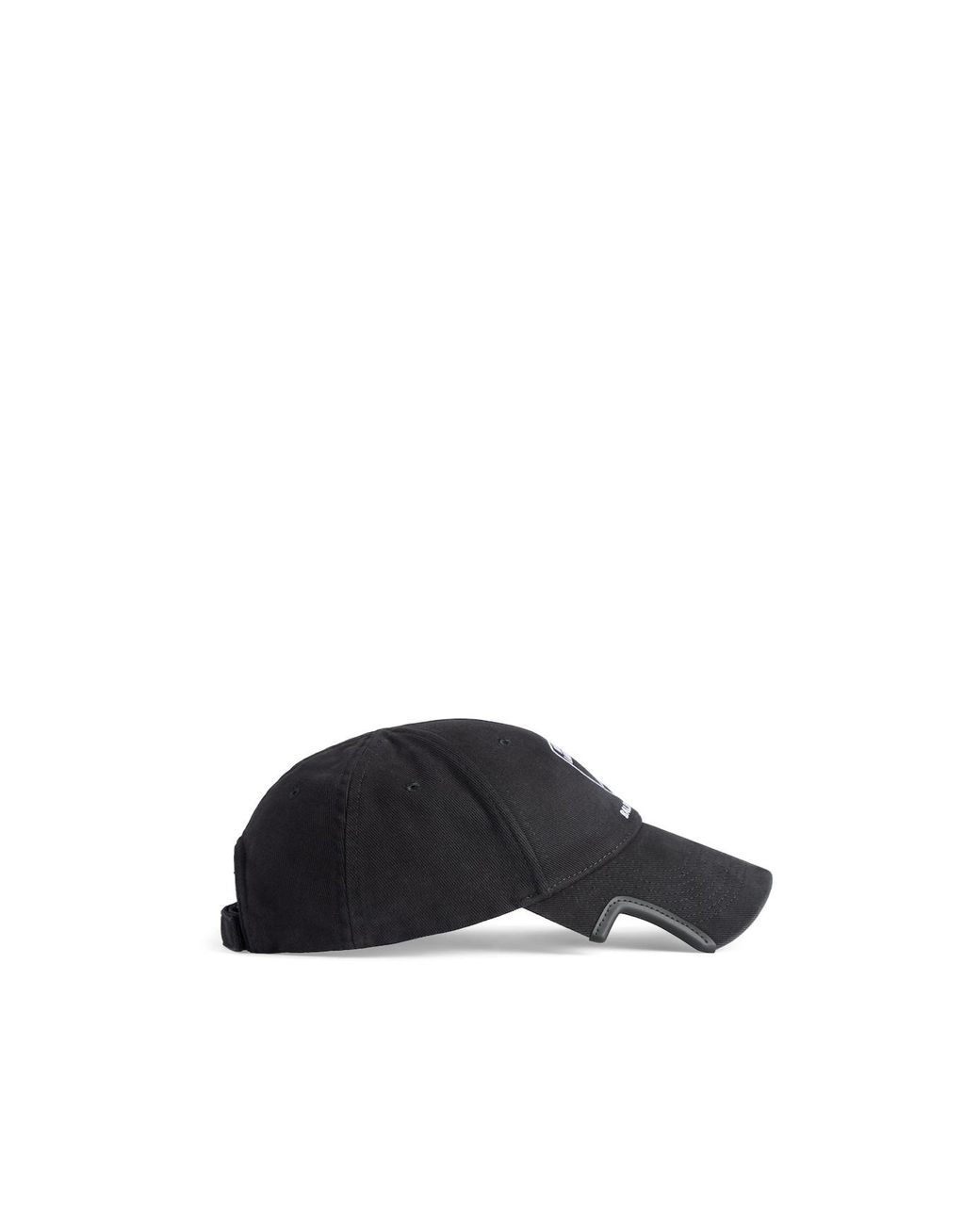Balenciaga Black Logo Embroidered Baseball Cap for men