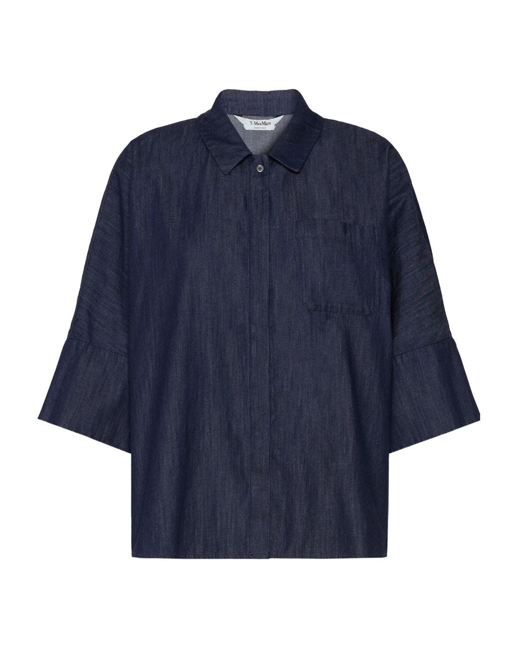 Max Mara Blue 'S Stmrugiada Lightweight Denim Shirt