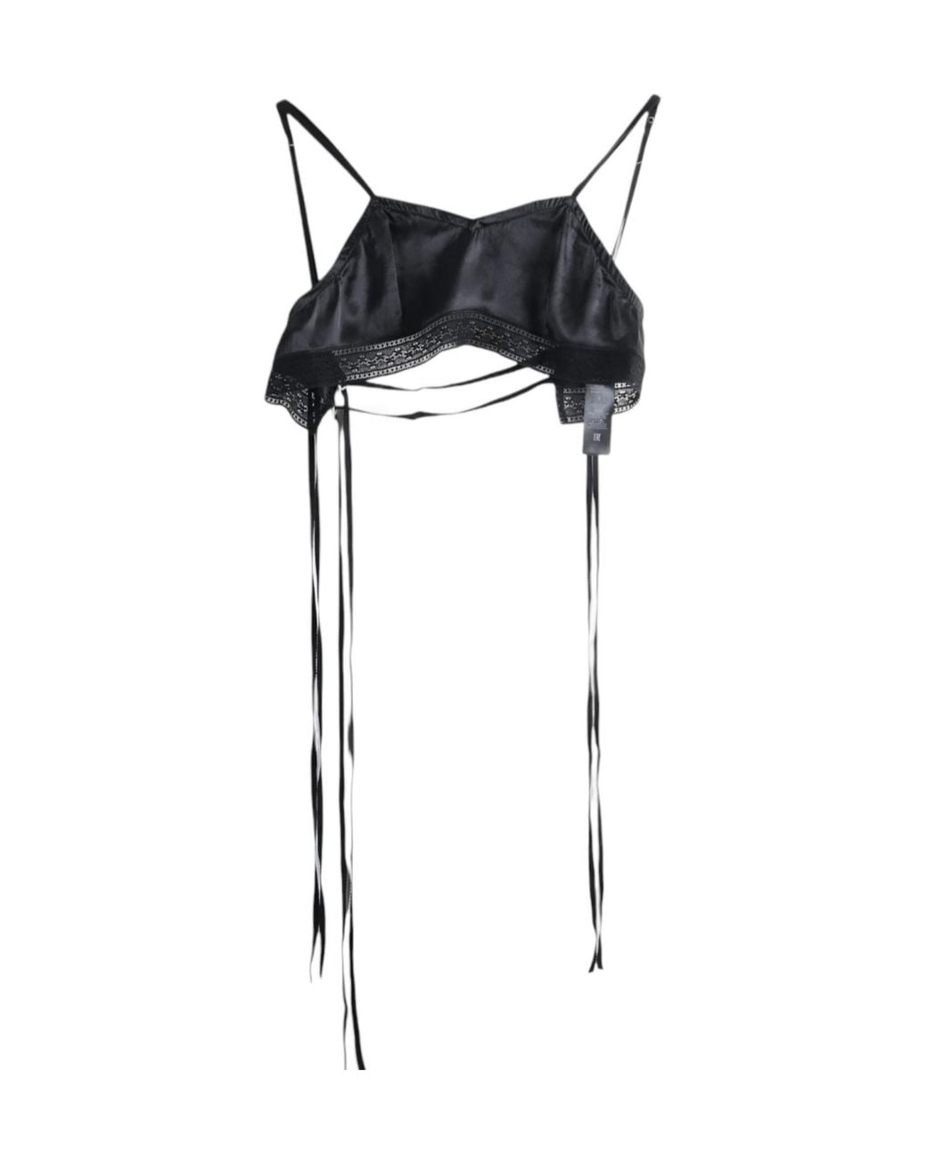 Ann Demeulemeester Black Bra With Slender Straps