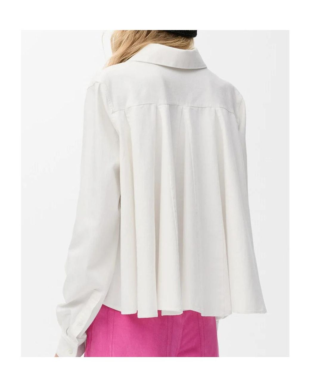 Loewe White Anagram Crochet Embroidered Shirt