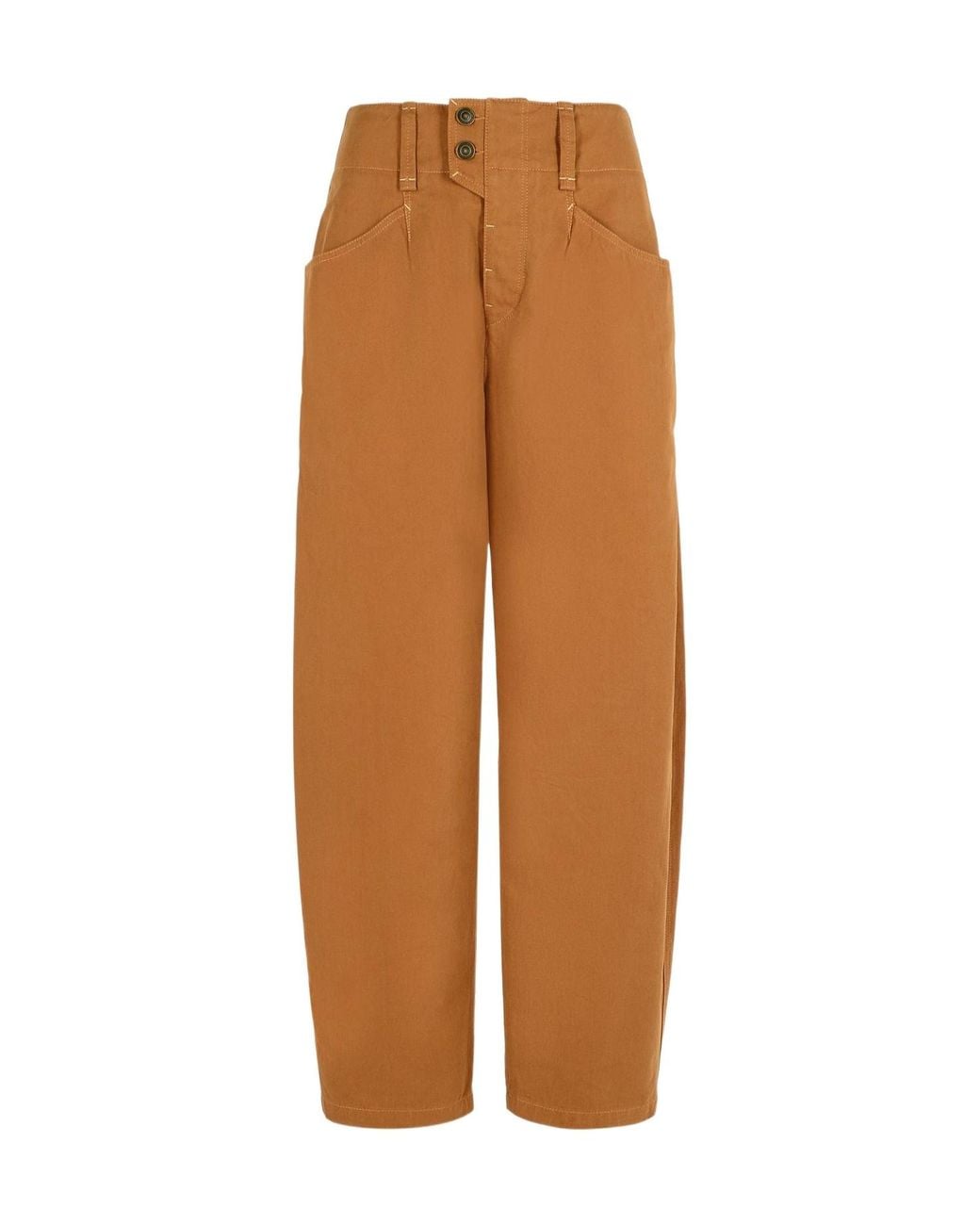 Isabel Marant Brown High-Waist Wide Leg Pants