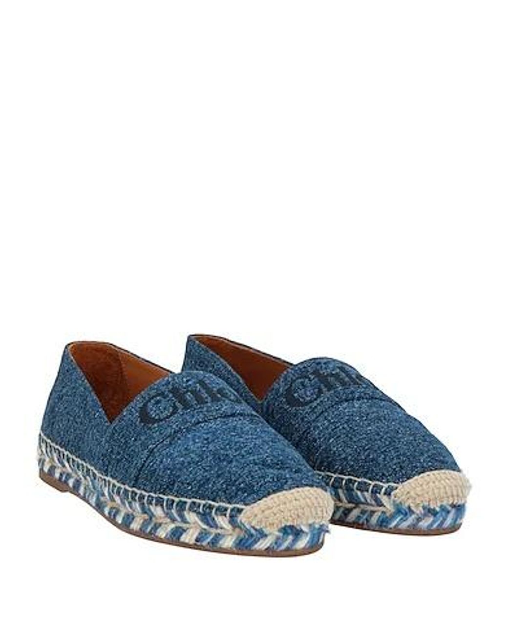 Chloé Blue Closed-Toe Espadrilles