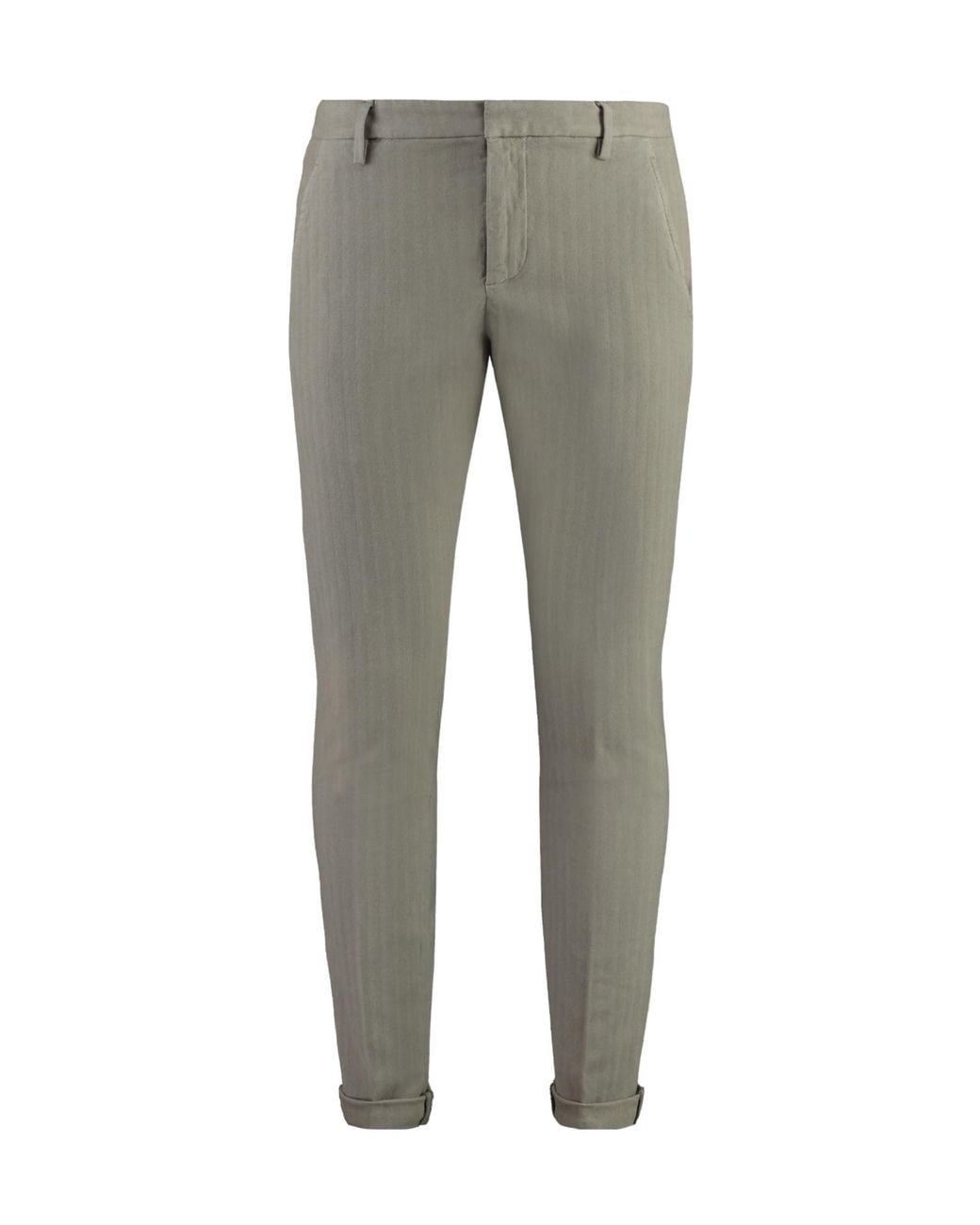 Dondup Gray Gaubert Chino Pants for men