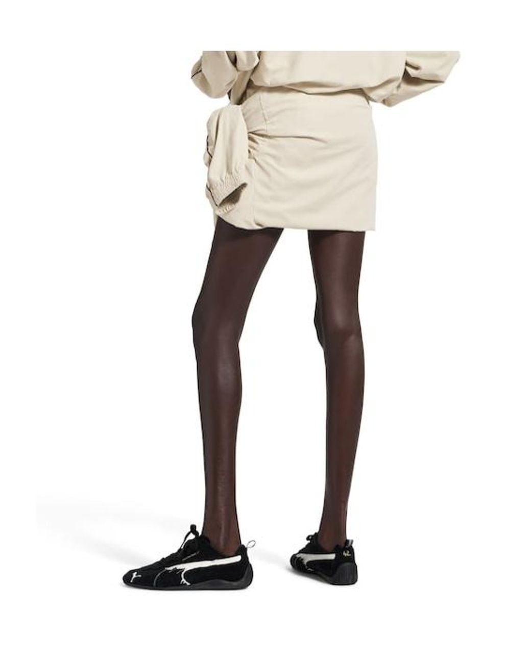 Balenciaga Natural Knot Technical Mini Skirt