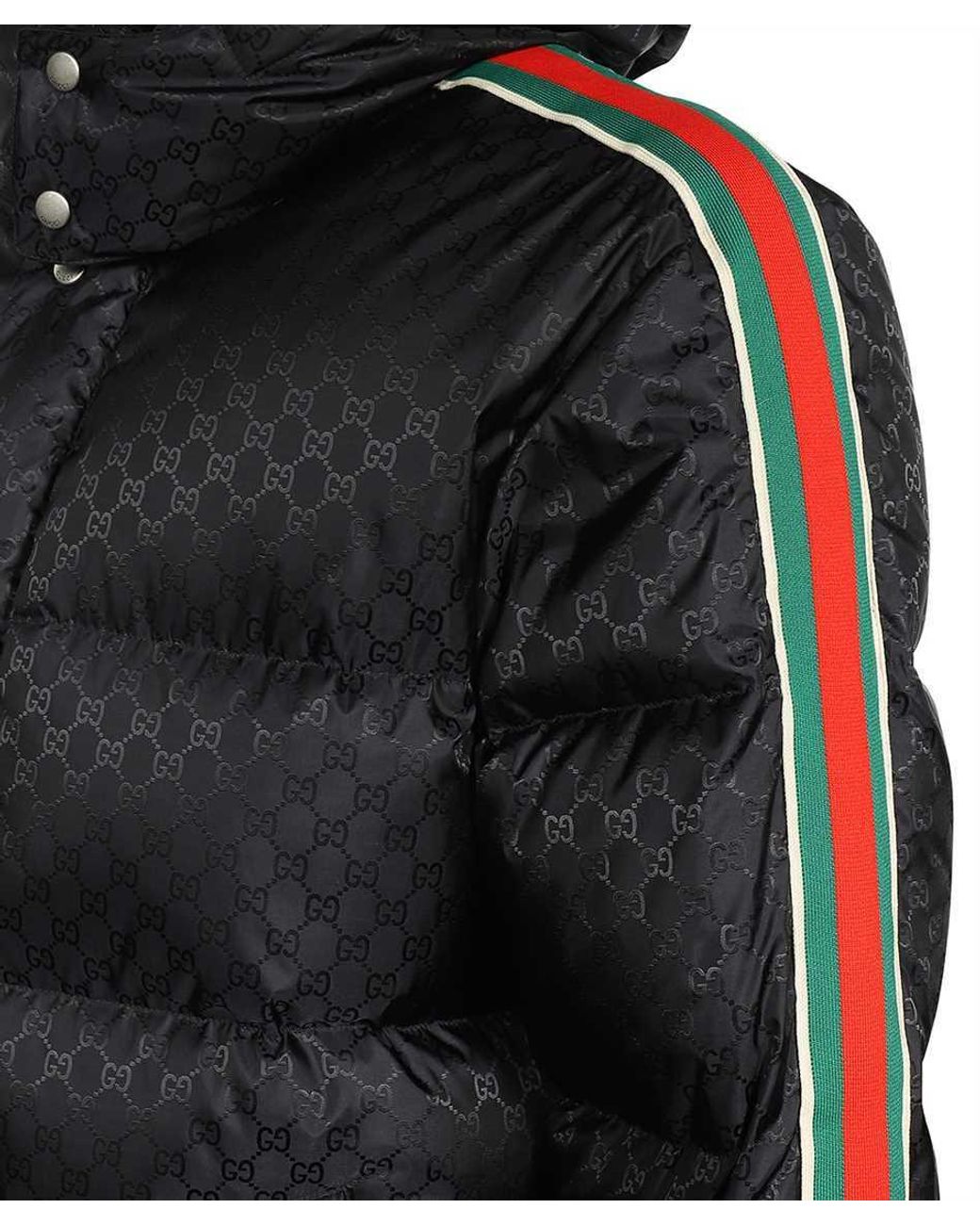 Gucci Black Jumbo Gg Hooded Jacket for men