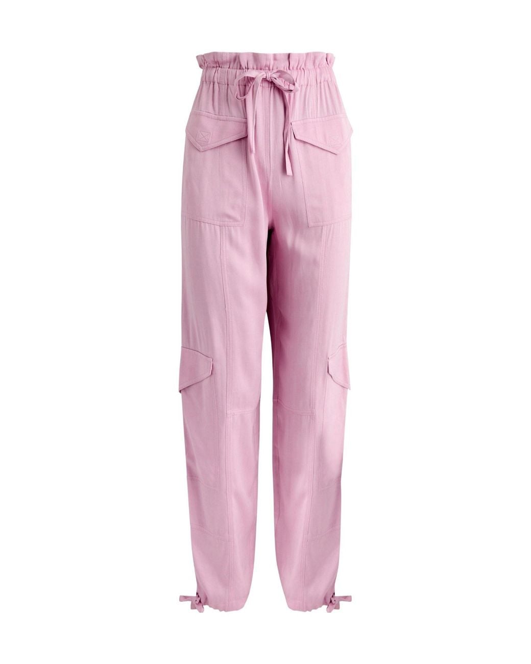 Ganni Pink Washed Satin Pants