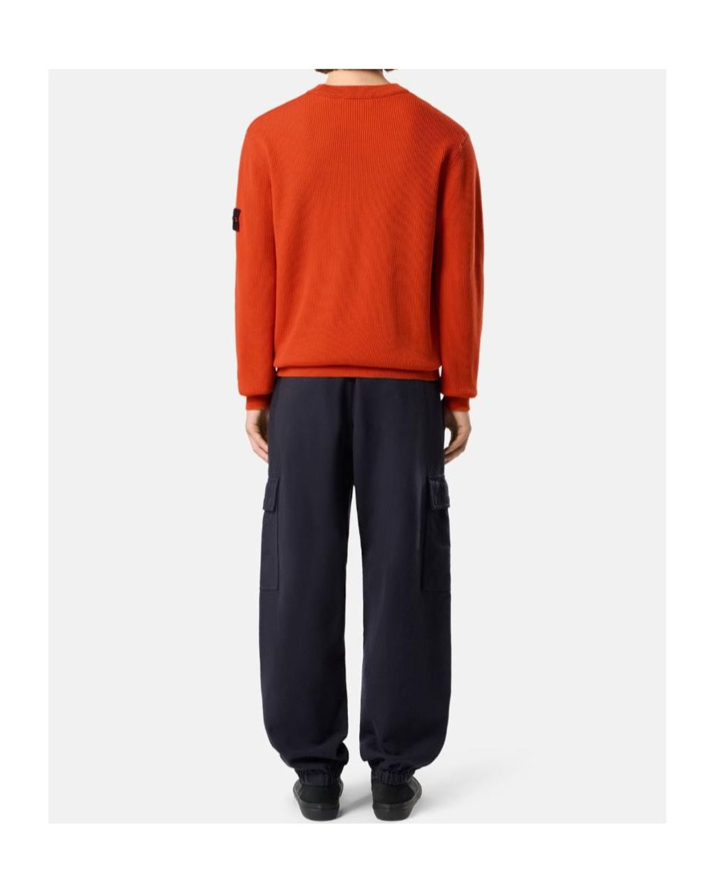 Stone Island Orange Regular-Fit Crewneck Jumper for men