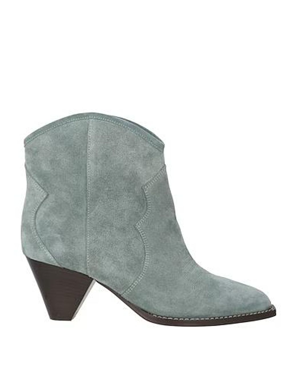 Isabel Marant Gray Suede Denim Ankle Boots