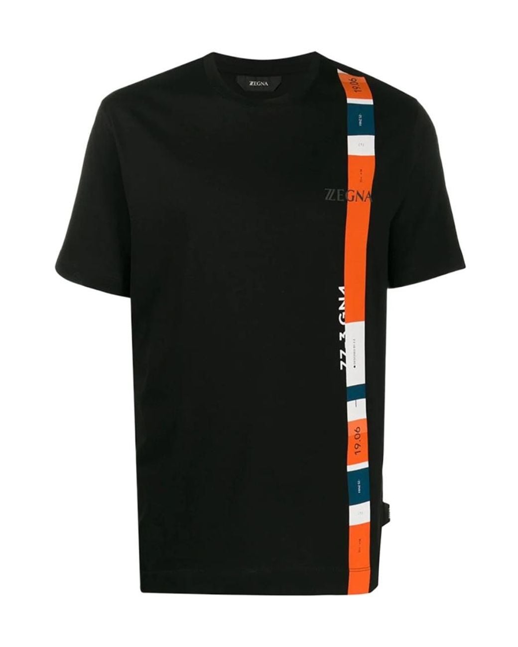 Zegna Black Logo Short-Sleeve T-Shirt for men