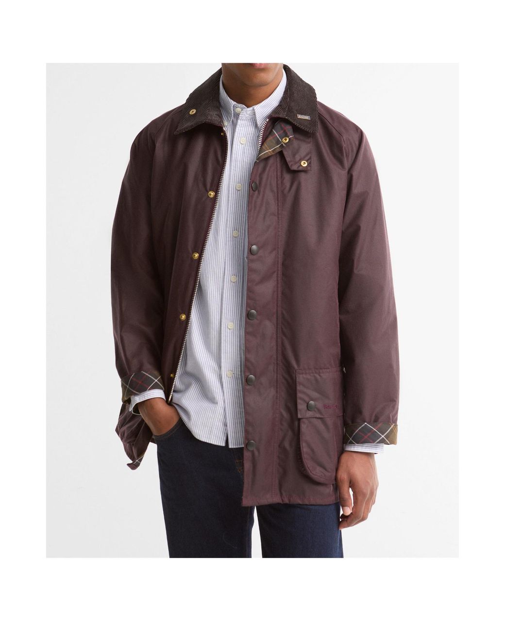 Barbour Purple Wax Field Jacket for men