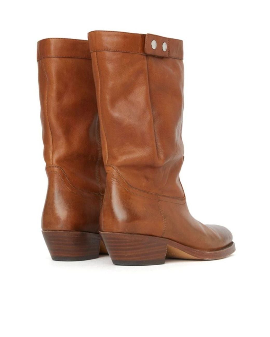 Isabel Marant Brown Round-Head Short Boots