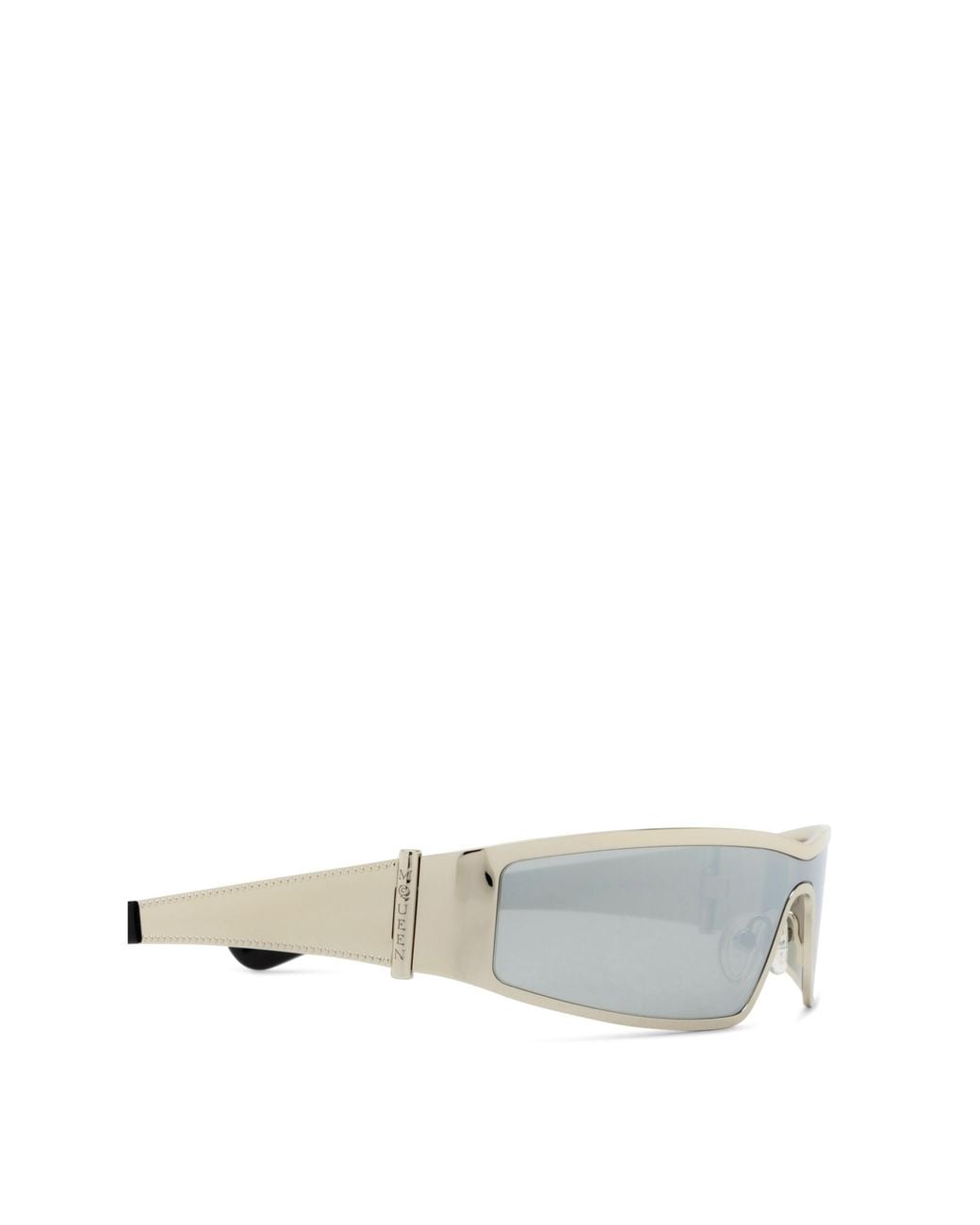 McQueen White Eyewear Wraparound Rectangular Sunglasses for men