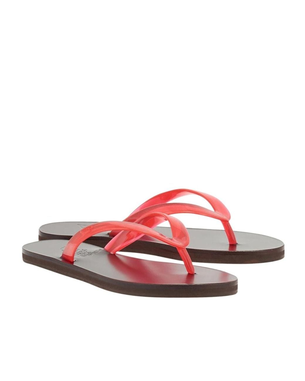 Ancient Greek Sandals Red Flip-Flops