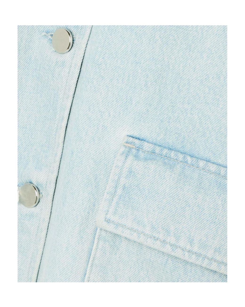 Agolde Blue Oversize Military-Style Jacket