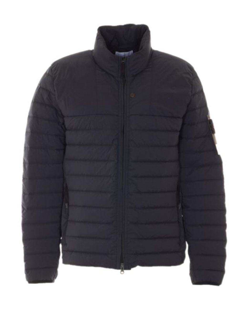 Stone Island Blue Zip-Up Down Jacket for men