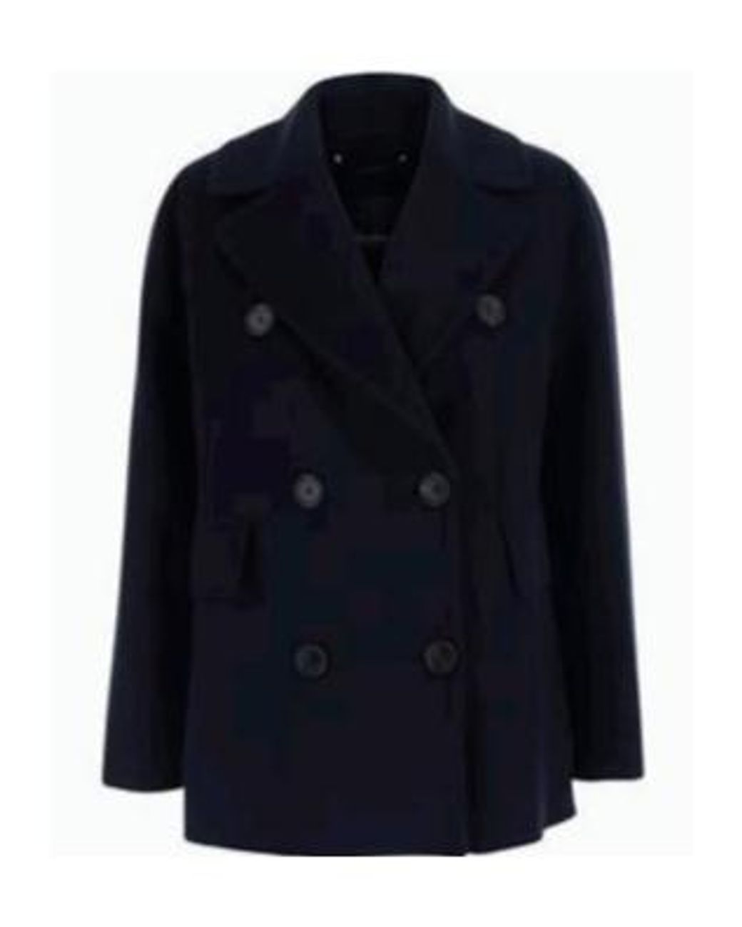 Max Mara Blue 'S Smmcamilla Double-Breasted Pea Coat