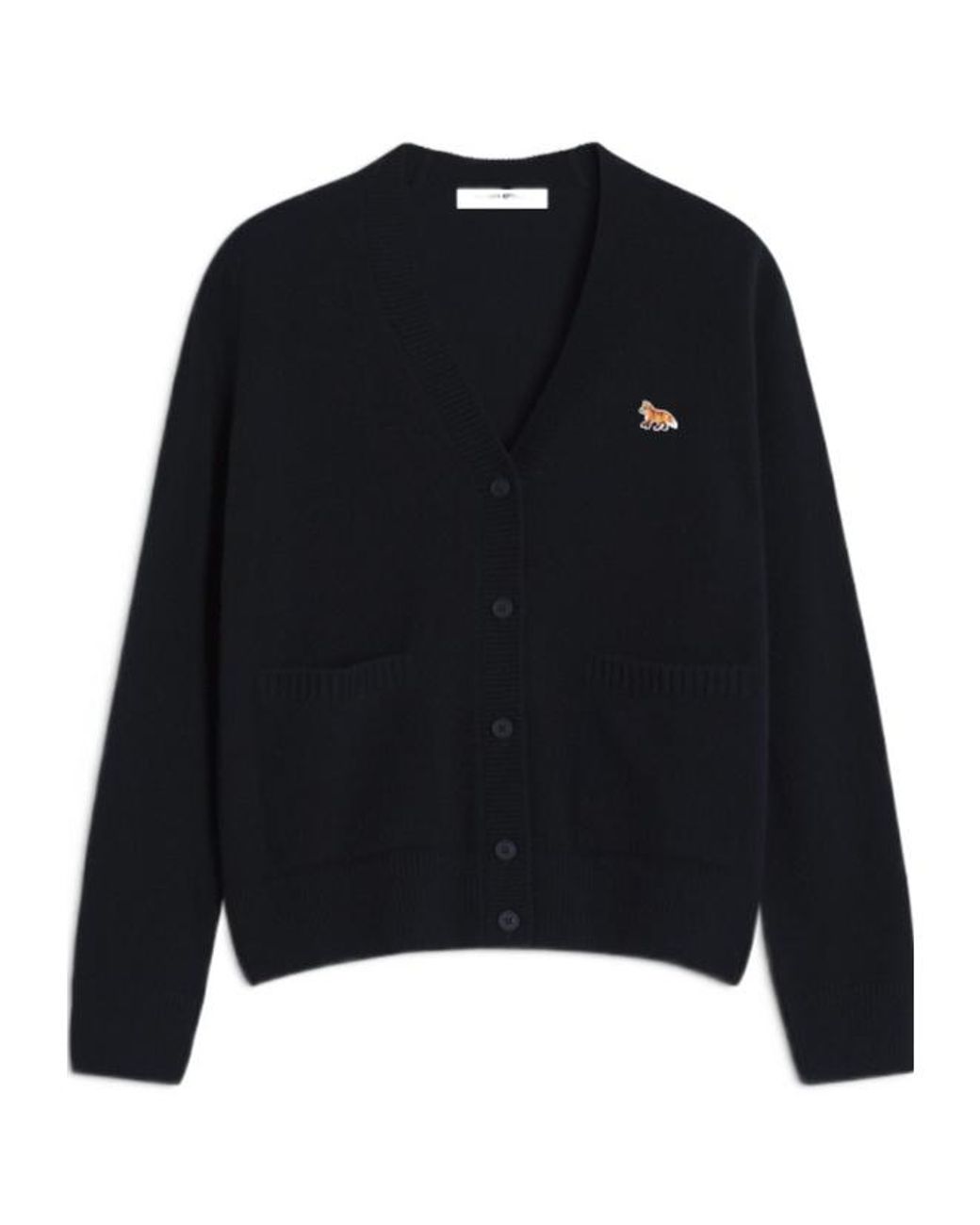 Maison Kitsuné Black Maison Kitsuné Baby Fox Boxy Cardigan