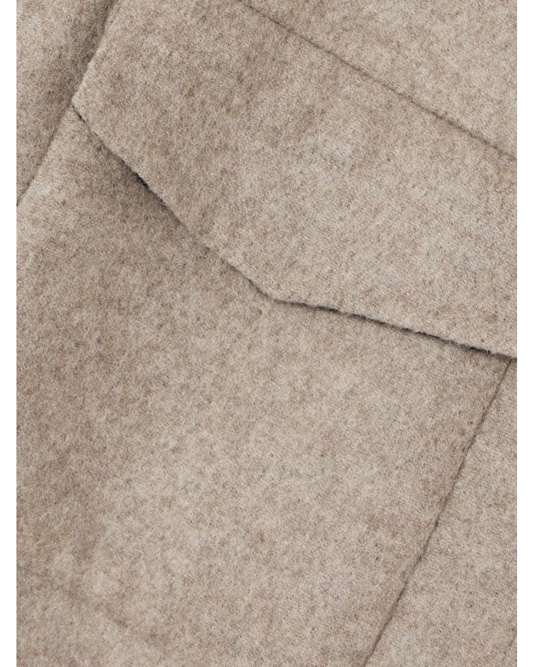 Brunello Cucinelli Natural Virgin Wool Double-Cloth Vest
