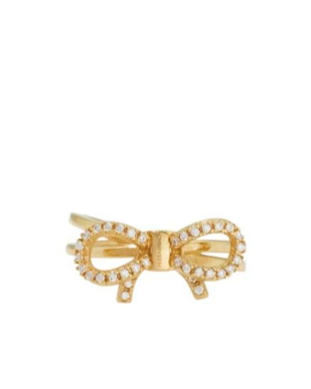 Ferragamo Metallic Vara Bow Ring (52Mm)