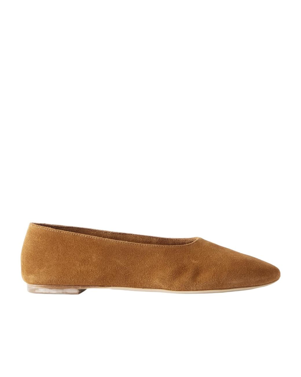 Staud Brown Suede Ballet Flats
