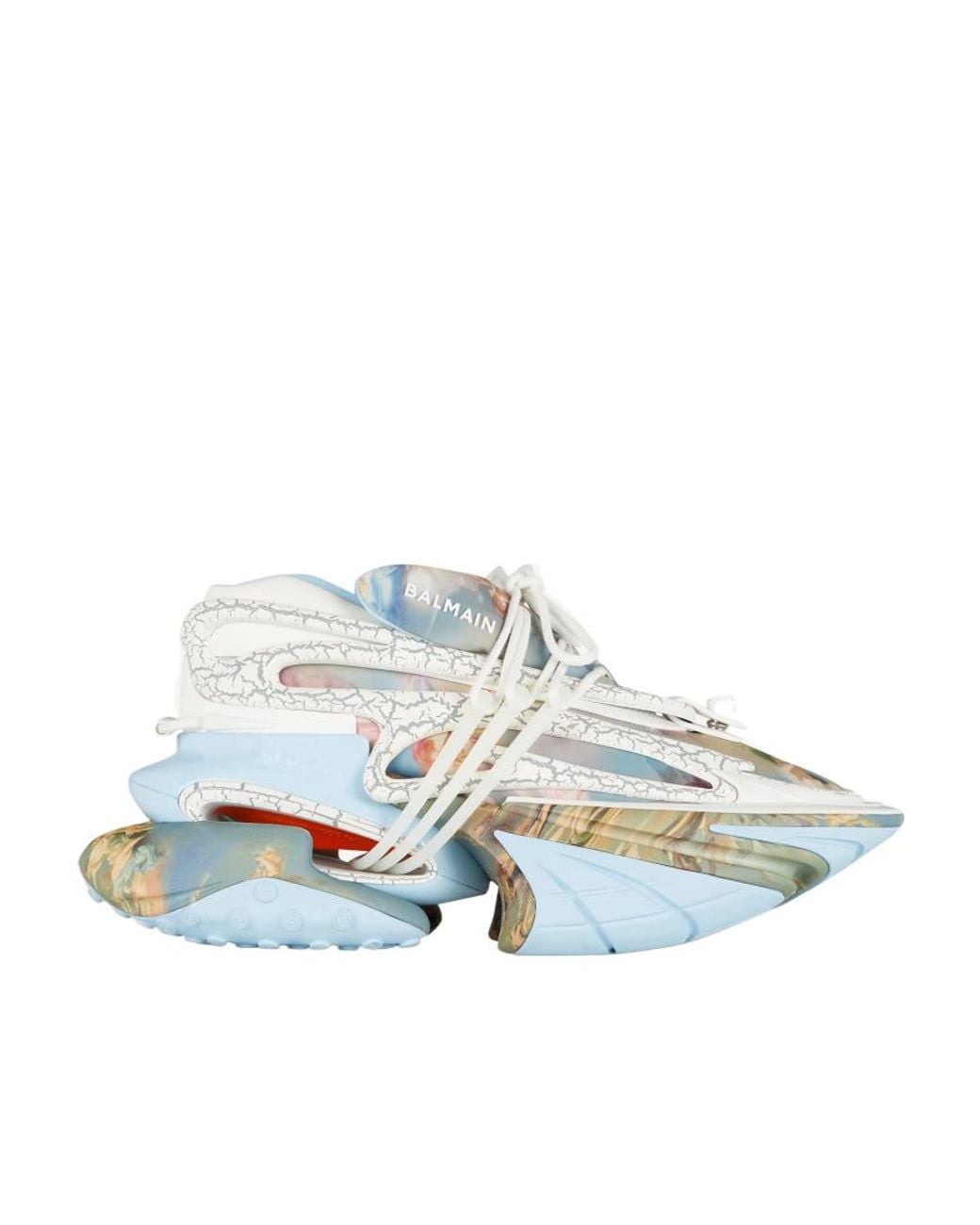 Balmain White Unicorn Trainers for men