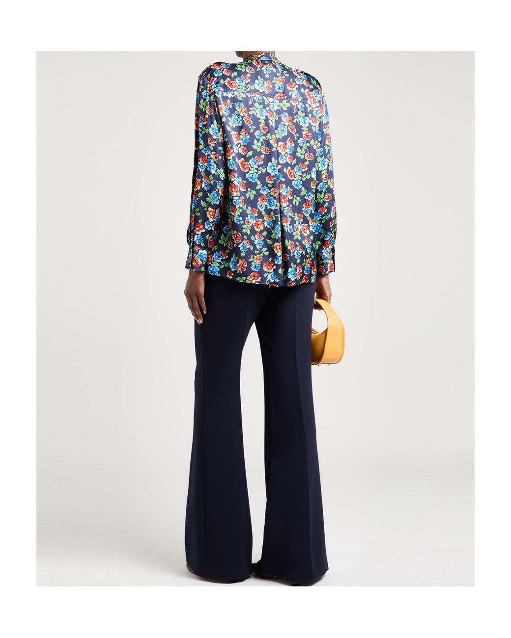 MAX&Co. Blue Floral Pattern Shirt