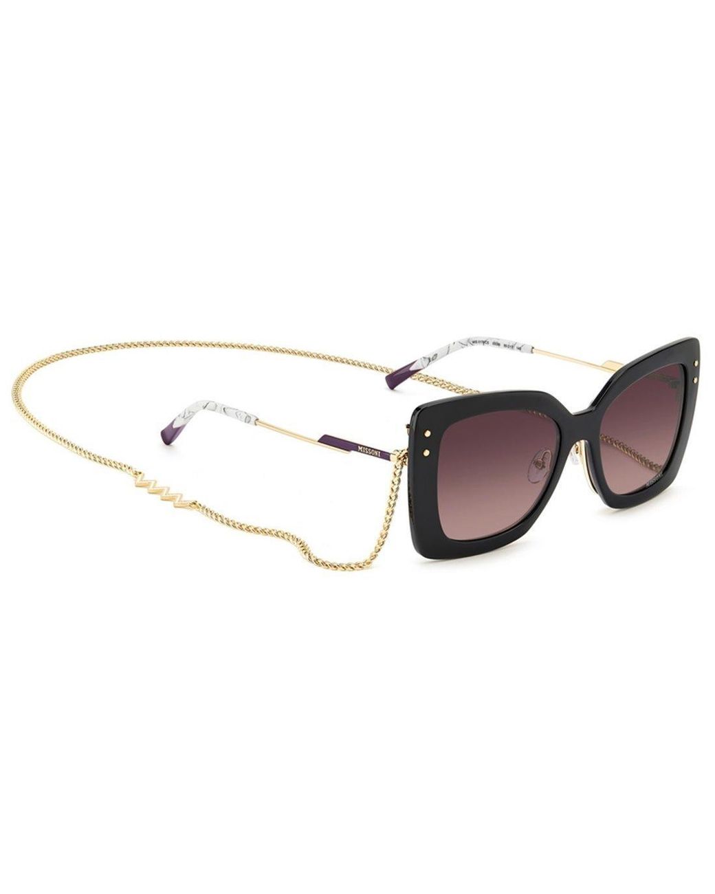 Missoni White Clip-On Square Sunglasses