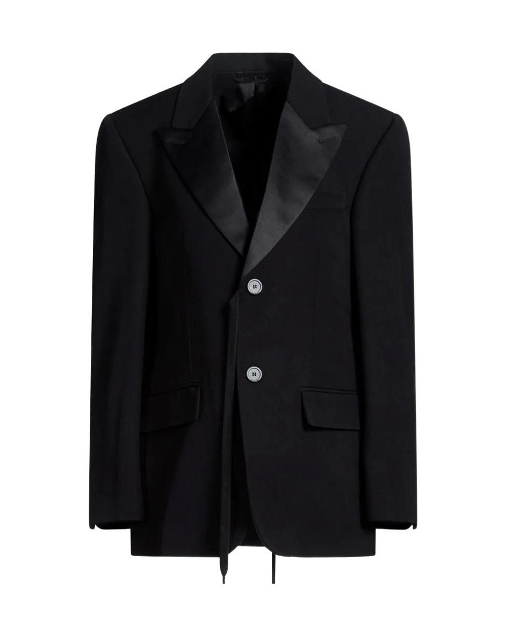 Balenciaga Black Single-Breasted Blazer