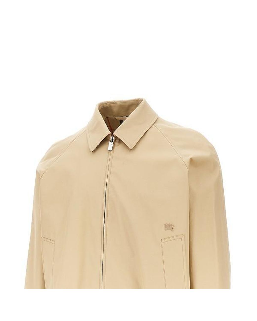 Burberry Natural Collared Zip-Up Jacket for men