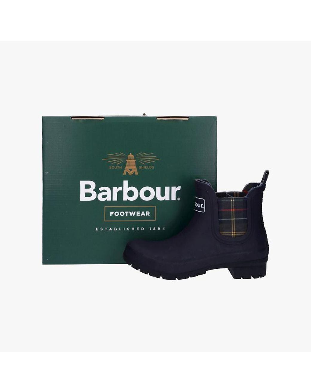 Barbour Blue Kingham Short Wellingtons