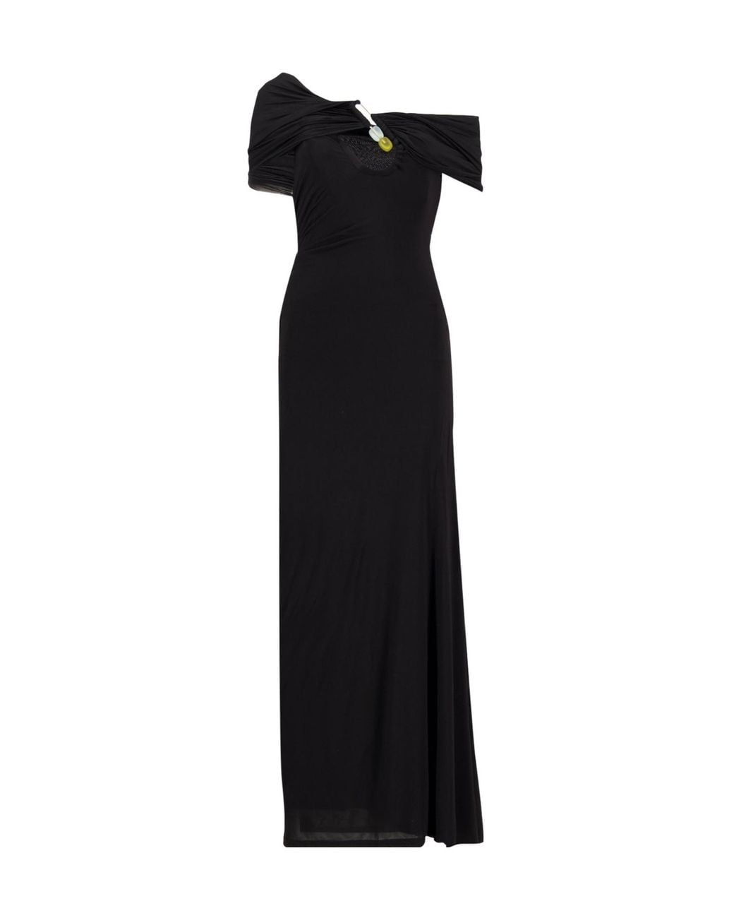 Christopher Esber Black Beach Glass Draped Maxi Dress