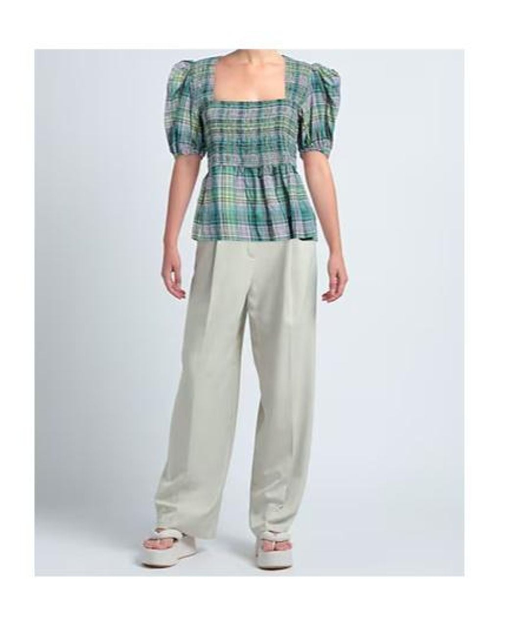 Ganni Green Tops