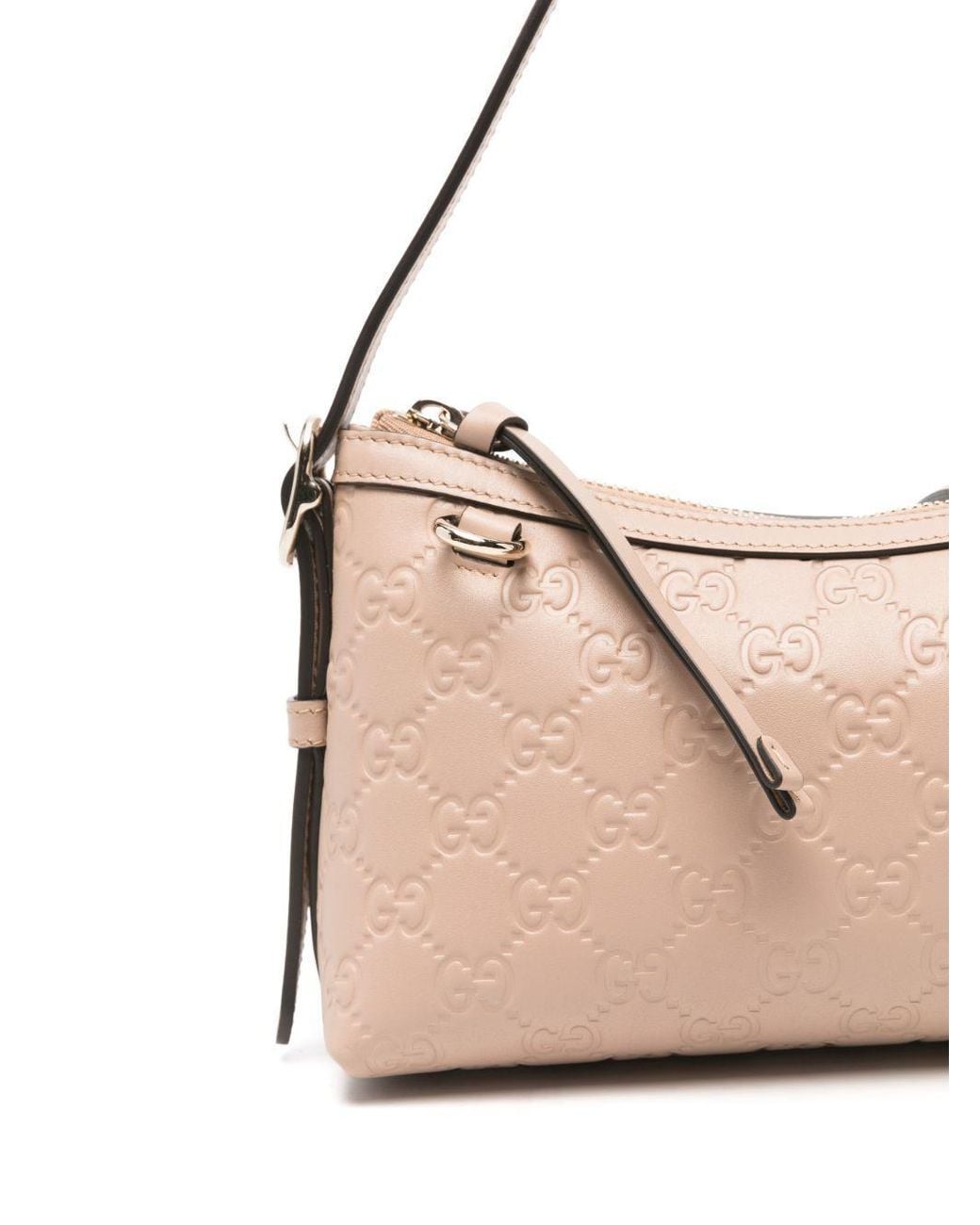 Gucci Pink Cameo Embossed Shoulder Bag