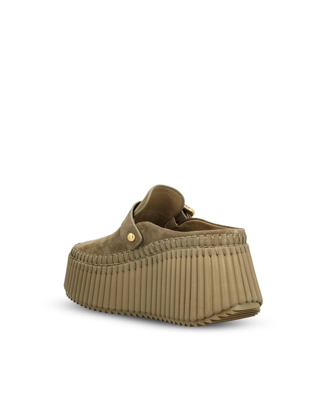 Chloé Natural Chloé Nama Platform Clogs