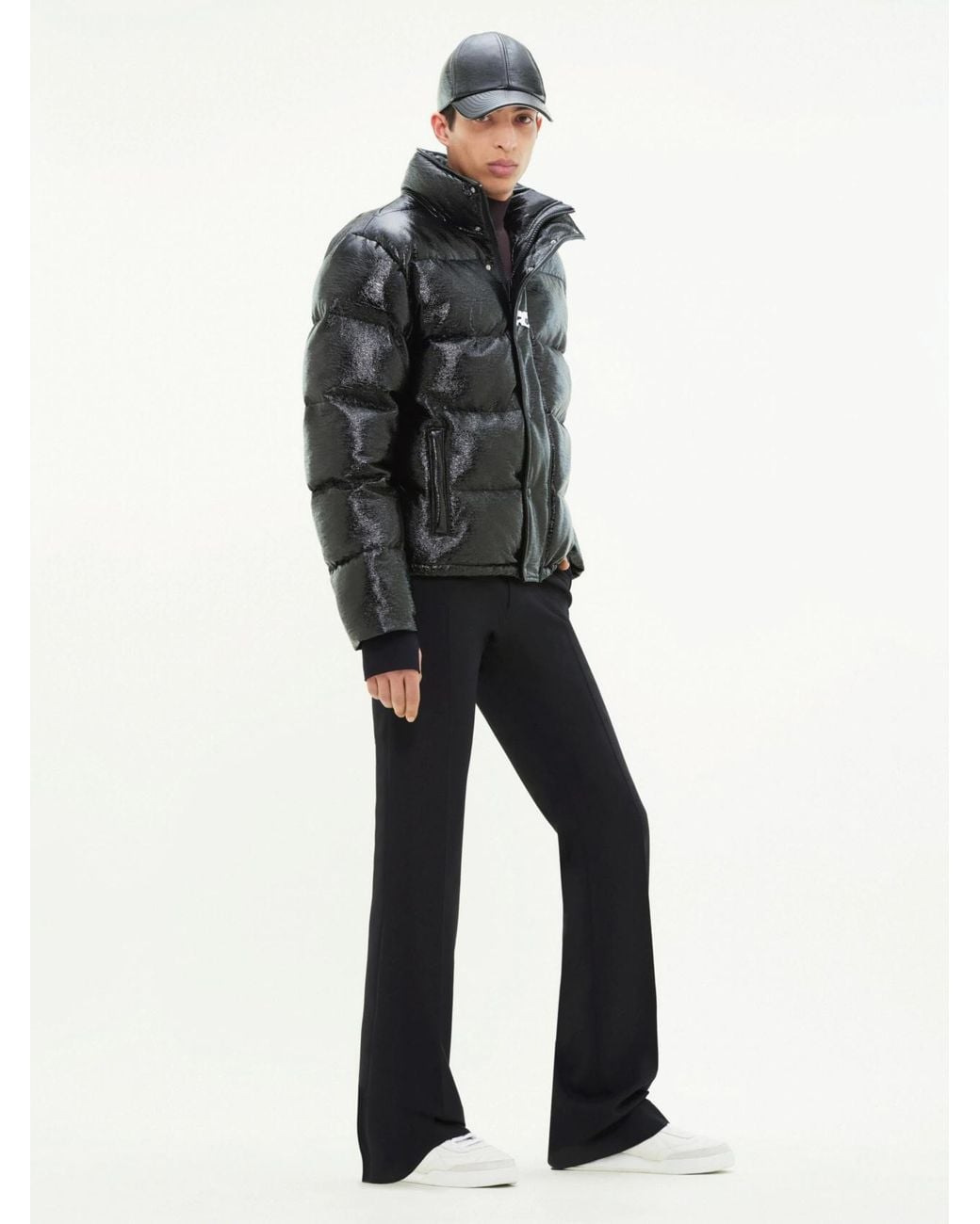 Courreges Black Long-Sleeved Down Jacket for men