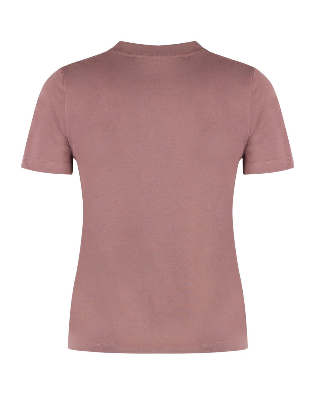 Chloé Pink Chloé Logo Detailed Crewneck T-Shirt