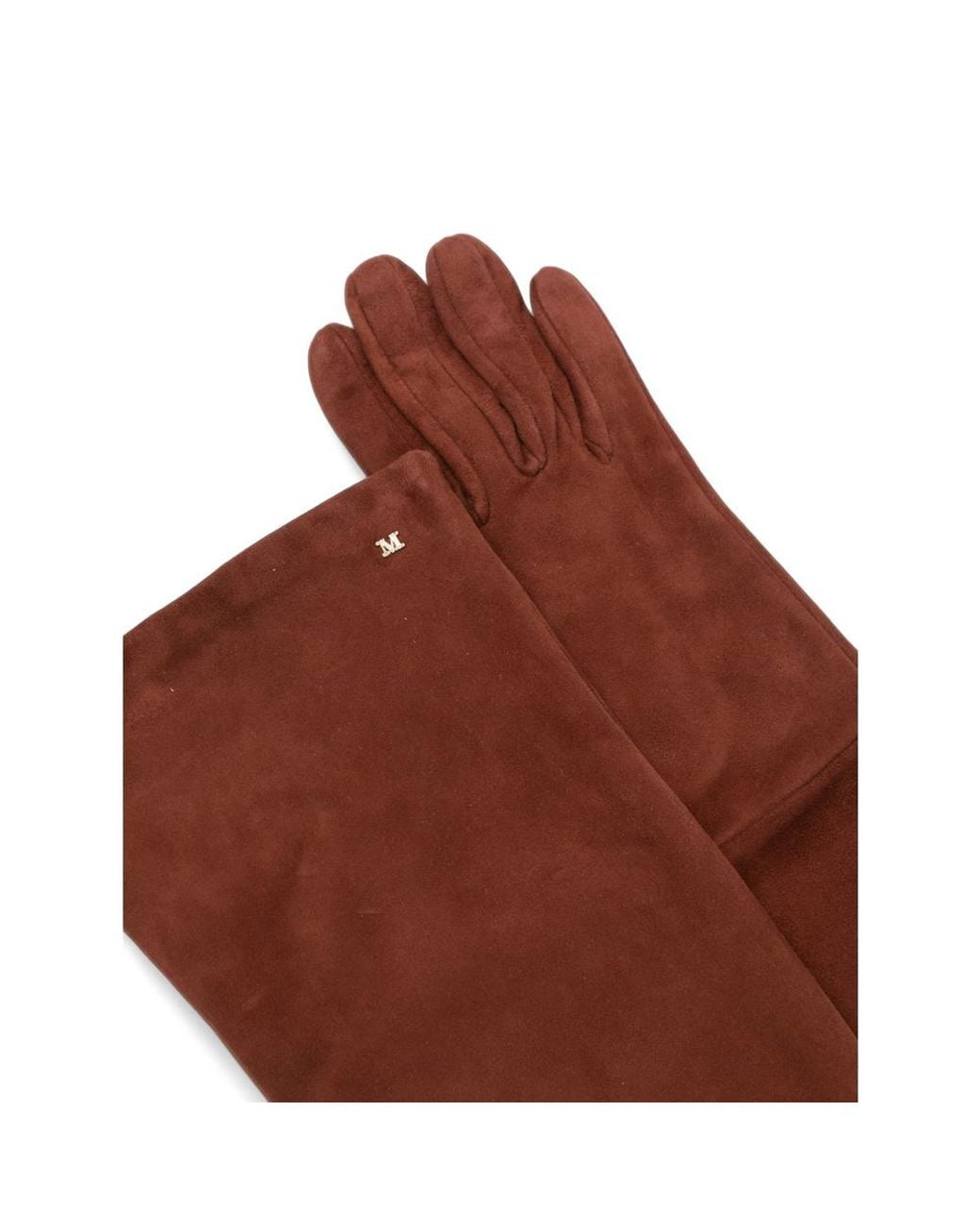 Max Mara Brown Five-Fingered Gloves