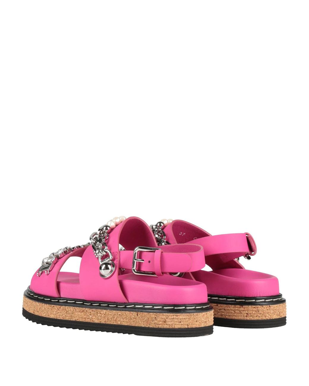 Dolce & Gabbana Pink Minimalist Leather Sandals
